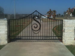 Single Arch Gates by Brenham Iron Works