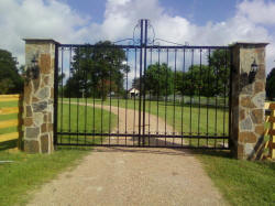 Straight Top Gates by Brenham Iron Works