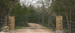 custom gates and fencing by Brenham Iron Works