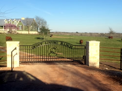 Double arch classic gate from Brenham Iron Works.