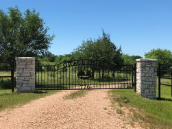 Double arch classic gate from Brenham Iron Works.