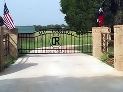 Double arch classic gate from Brenham Iron Works.