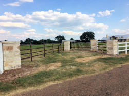 Double arch classic gate from Brenham Iron Works.