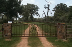 Double arch gate from Brenham Iron Works.