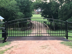 Double arch gate from Brenham Iron Works.