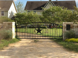 Double arch gate from Brenham Iron Works.