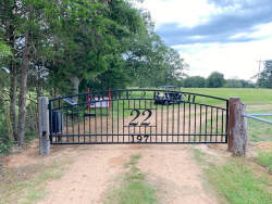 Double arch gate from Brenham Iron Works.