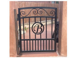 Double arch gate from Brenham Iron Works.