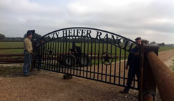 Double arch gate from Brenham Iron Works.