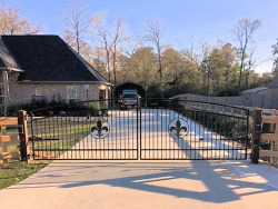 Double arch gate from Brenham Iron Works.