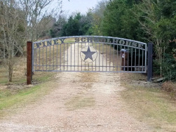 Double arch gate from Brenham Iron Works.