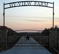 Double arch gate from Brenham Iron Works.