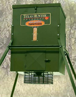 Custom deer feeders and blinds by Brenham Iron Works