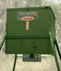 Custom deer feeders and blinds by Brenham Iron Works