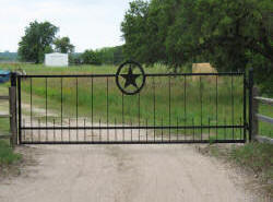 Straight Top Gates by Brenham Iron Works