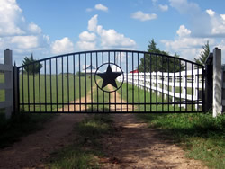 Single Arch Gates by Brenham Iron Works