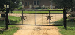 Straight Top Gates by Brenham Iron Works