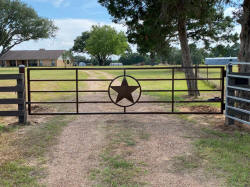 Straight Top Gates by Brenham Iron Works