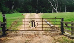 Straight Top Gates by Brenham Iron Works