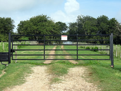 Straight Top Gates by Brenham Iron Works