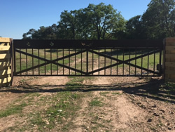 Straight Top Gates by Brenham Iron Works