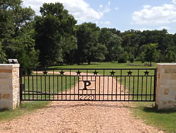 Straight Top Gates by Brenham Iron Works